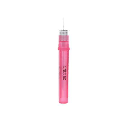 Monoject Needles, Metal Hub, # 401, Ga 25, Long, Red, 100/Pk, 401031