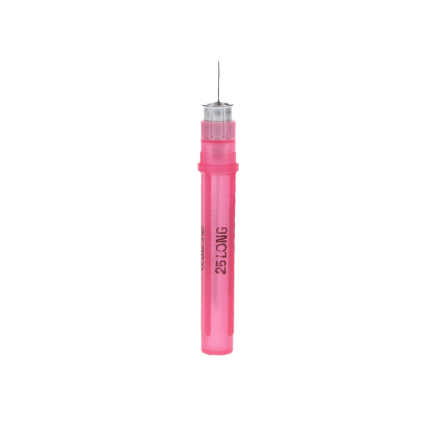Monoject Needles, Metal Hub, # 401, Ga 25, Long, Red, 100/Pk, 401031