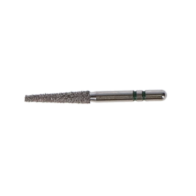 Two Striper Diamond Burs, FG, Flat-End Taper, 701.9, 1.8 mm, Coarse, Green, 5/Pk, 2015341