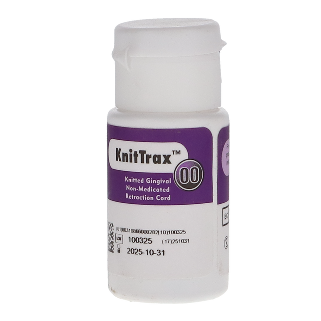 KnitTrax Knitted Retraction Cord, 100", # 00, Ultra Thin, 1/Pk, 07-570