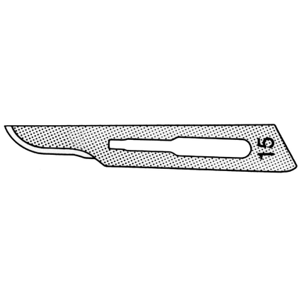 Stainless Steel Surgeon Blade, Sterile, # 15C, 100/Box, 4-315C