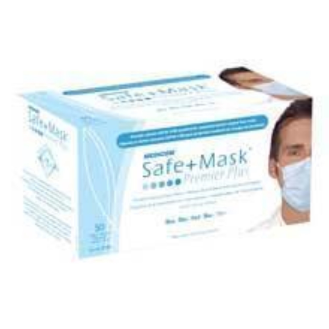 SafeMask Premier Plus Procedure Earloop, ASTM Level 2, Blue, 50/Box, 2040