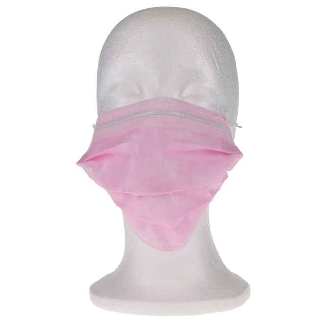 SafeMask Premier Elite Procedure Earloop, ASTM Level 3, Pink, 50/Box, 2046