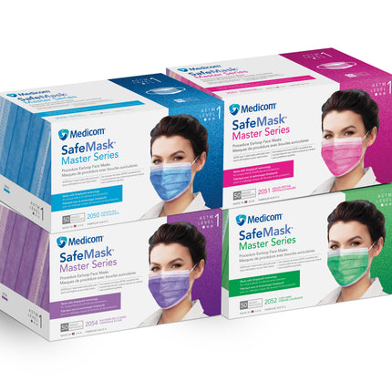 Safe+Mask Master Series Procedure Earloop, ASTM Level 1, Azalea Festival, 50/Box, 2051