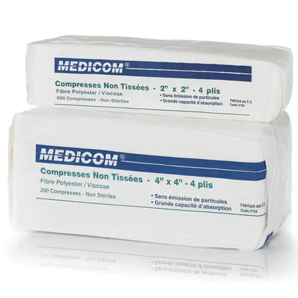Medicom - SafeBasics General Purpose Non-Woven Sponges N/S 2x2 4-Ply 5000/Case