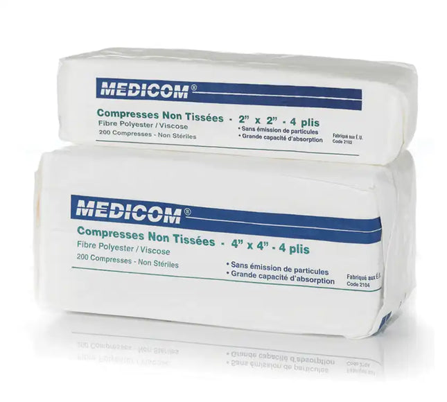 Medicom - SafeBasics General Purpose Non-Woven Sponges N/S 2x2 4-Ply 5000/Case