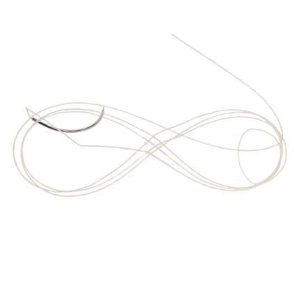 Plain Gut Suture with C6 Needle (RC), 19 mm 3/8 Circle, 18"/45 cm, # 4-0, 12/Pk, 591B
