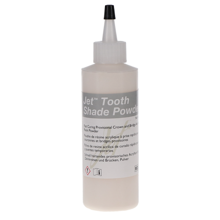 Jet Tooth Shade Temporary C&B Acrylic Resin, Powder, # 62, 4 oz, A2, 1/Pk