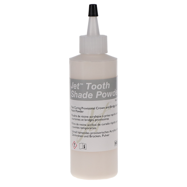 Jet Tooth Shade Temporary C&B Acrylic Resin, Powder, # 62, 4 oz, A2, 1/Pk