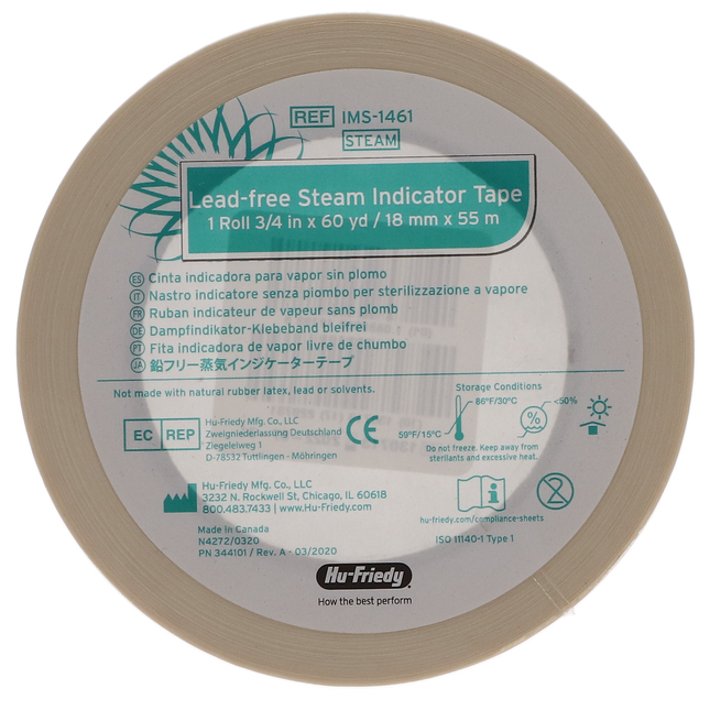 IMS Autoclave Monitor Tape, 60 yd, Blank, 1/Pk, IMS-1461