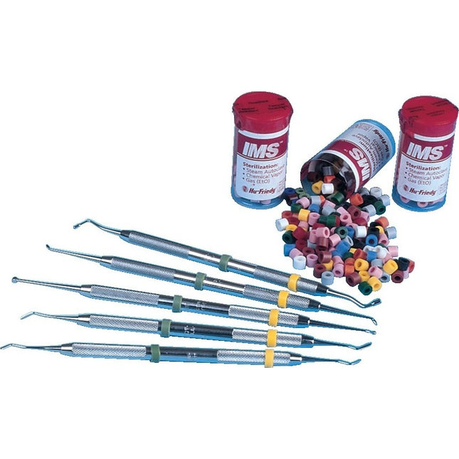 IMS Color Code Instrument Rings, Regular, Red, 50/Pk, IMS-1286