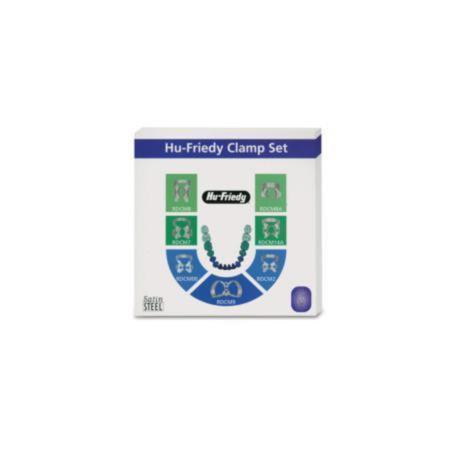 Rubber Dam Clamp, Set, Satin Steel, 7/Pk, RDCSET7