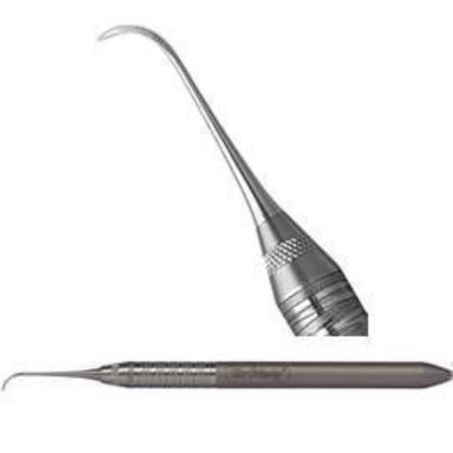 Sickle Scaler, Single-Ended, 128 Nebraska, # 6 Satin Steel, # 2 Octagon, 1/Pk, SN1286