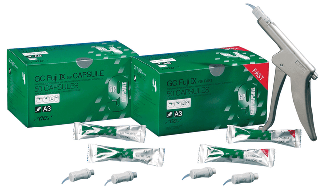 Fuji IX GP Glass Ionomer Restorative, Self-Cure, Regular Set, 1:1 Standard Pack, 15 g, A2, 1/Pk