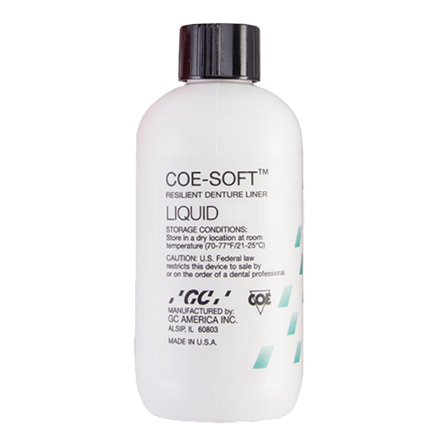 Coe-Soft Resilient Denture Reline Material, Liquid Refill, 6 oz, 1/Pk