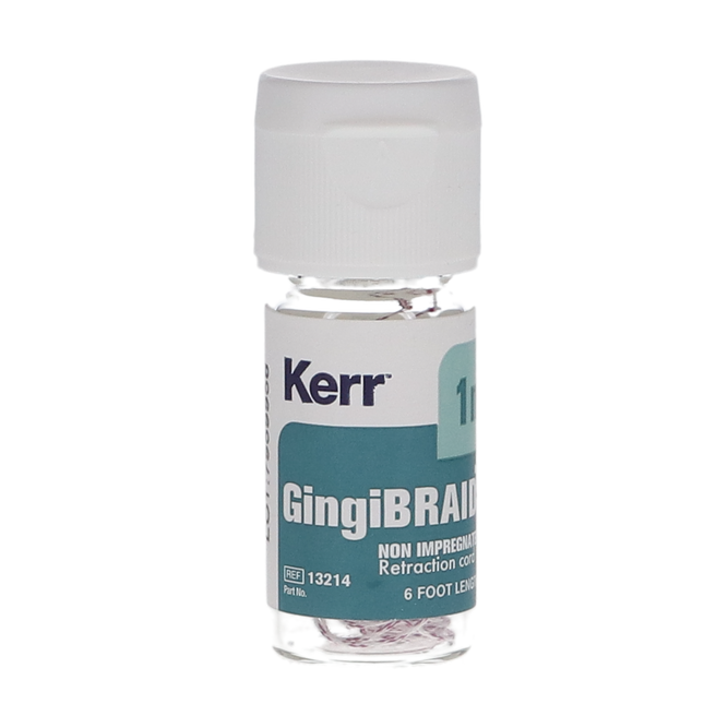 GingiBraid+ Retraction Cord, Non-impregnated, # 1, Small, White with Purple, 1/Pk, 13214