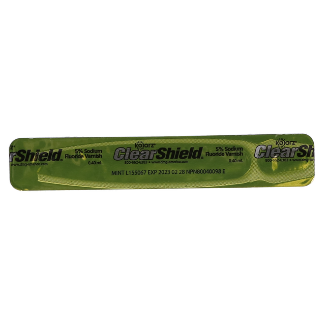 Kolorz ClearShield Fluoride Varnish, 5% NaF, Mint, 200/Pk, 799507
