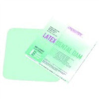 Rubber Dam, Latex, 6" x 6", Medium, Green, Mint, 36/Pk