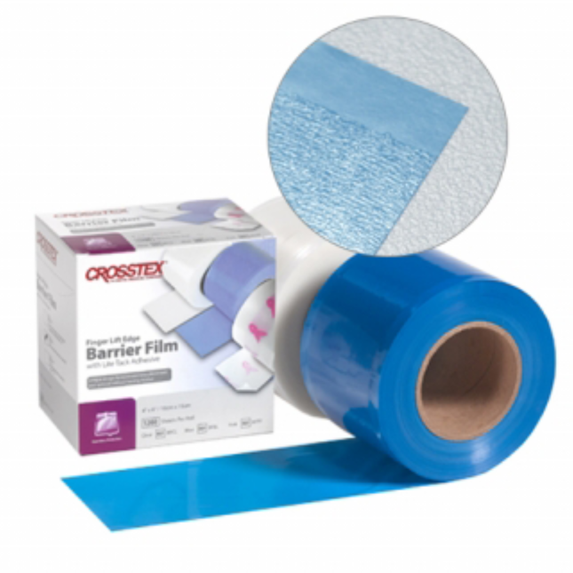 Barrier Film, with Finger-Lift Edge, 4" x 6", Blue, 1200/Box, BFBL