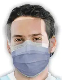 Crosstex - Isofluid Shield Mask Anti Fog Blue 25/Bx - ASTM 1