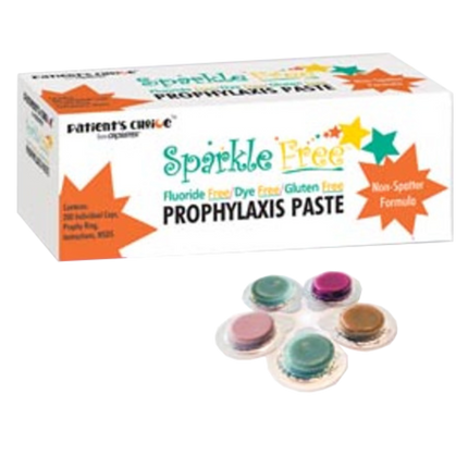 Sparkle Free Prophy Paste, with Xylitol, Gluten-Free, Medium, Fruity, 200/Pk, UPSFMF