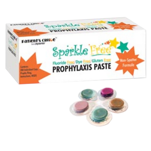 Sparkle Free Prophy Paste, with Xylitol, Gluten-Free, Medium, Fruity, 200/Pk, UPSFMF