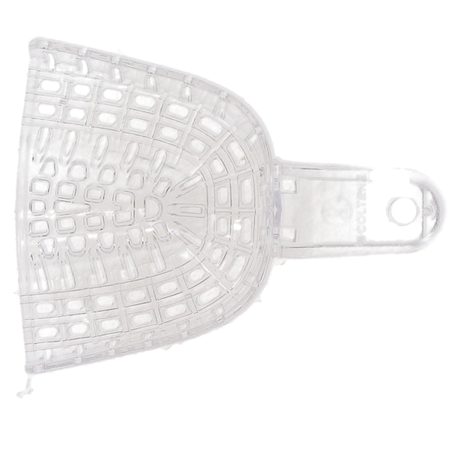 President, Impression Tray, Disposable, Clear, Perforated, # 3, Upper Medium, 12/Pk, C6903