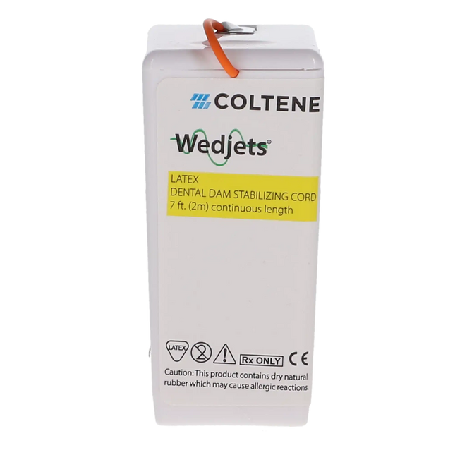 Coltene - Wedjets Dental Dam Stabilizing Cord - Latex, Large, Orange. Dispenser of 7 feet