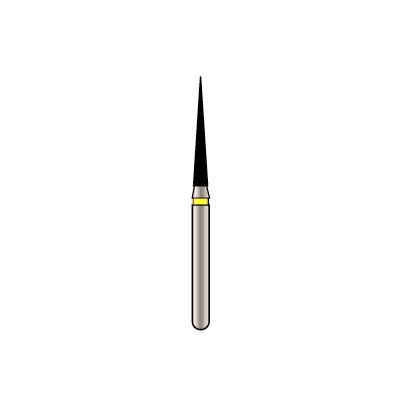 Alpen X1 Diamond Bur, FG, Cone Pointed End, # 859, 1.4 mm, Extra Fine, Yellow, 25/Pk, X859EF014
