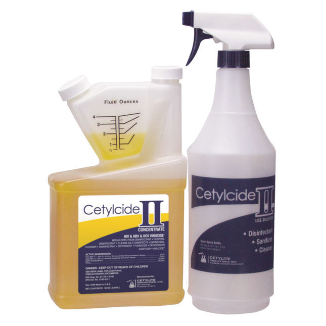 Cetycide-II Hard Surface Disinfectant, 32 oz, 1/Pk