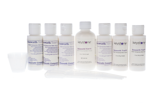 Trim II PEMA Temporary Resin Acrylic, Standard Kit, 6+1/Pk, 921090