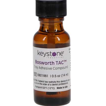 TAC Tray Adhesive Compound Brush-On Liquid, Standard Kit, 0.5 oz, 2/Pk, 921881