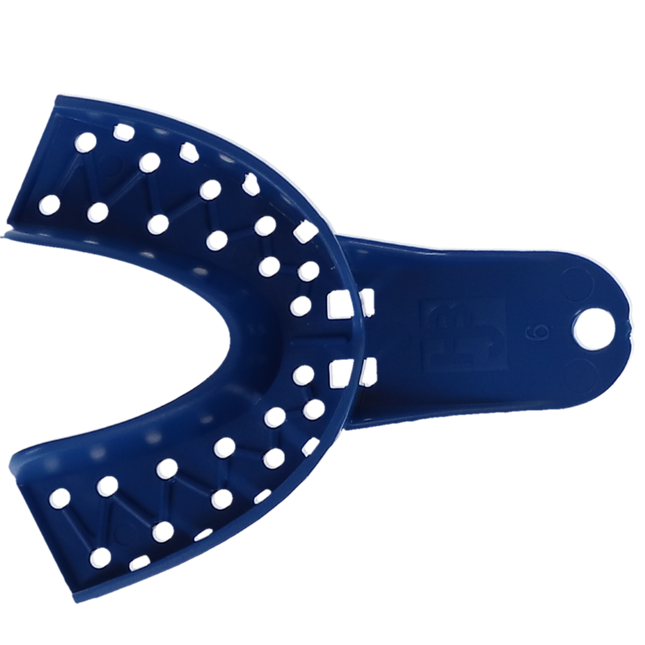 Tray Aways Disposable Plastic Impression Trays, Perforated, # 6, Small, Lower, 12/Pk, 921889