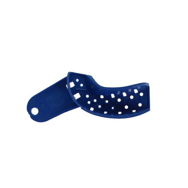 Tray Aways Disposable Plastic Impression Trays, Perforated, # 8, Partial Upper Left, Lower Right, 12/Pk, 921895