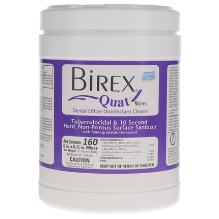 Birex Quat Disinfectant Wipes, Large, 160 Wipes/Pk