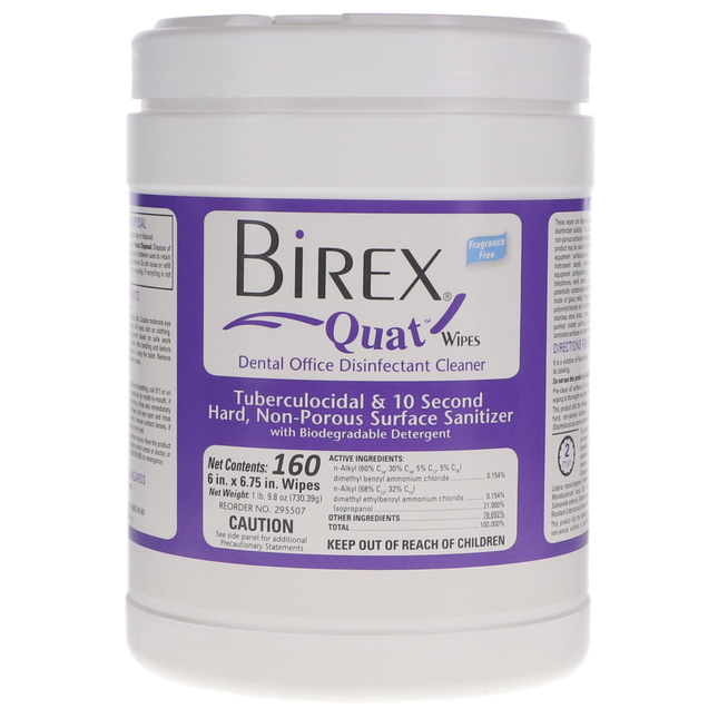 Birex Quat Disinfectant Wipes, Large, 160 Wipes/Pk