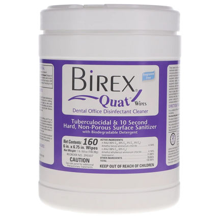 Birex Quat Disinfectant Wipes Large 160/Ca