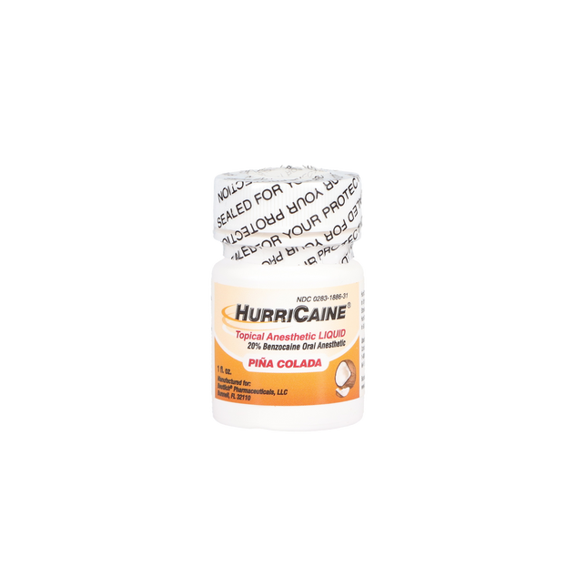 HurriCaine Topical Anesthetic Liquid, 1 oz/Jar, Pi?a Colada, 1/Pk, 0283-1886-31
