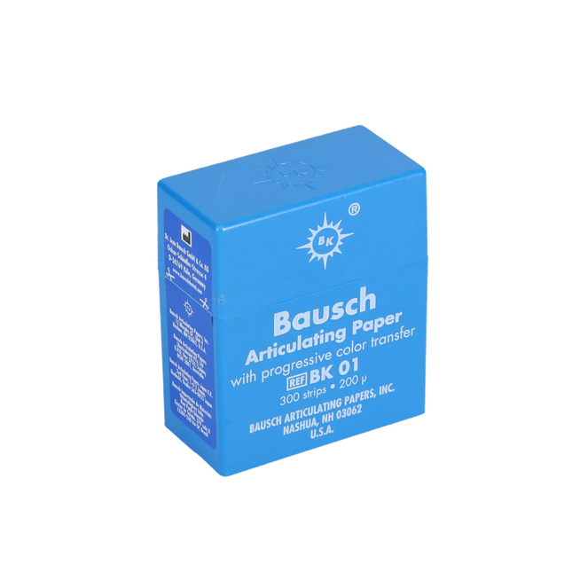 Bausch - Articulating Paper Pre-Cut Strips Blue 300/pk