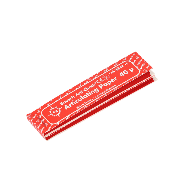 Arti-Check Articulating Paper Strips, Straight Booklets, 104 x 20 mm, 40 microns, Red, 200/Pk, BK10