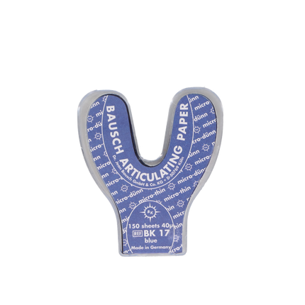 Arti-Check Micro-Thin Articulating Paper, Horseshoe, 40 microns, Blue, 150/Pk, BK17