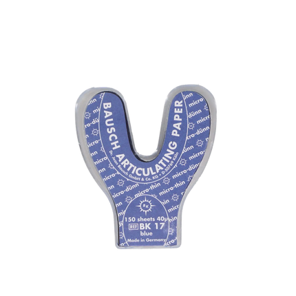 Bausch - Articulating Paper Micro-Thin Horseshoe StripsBlue 150/pk