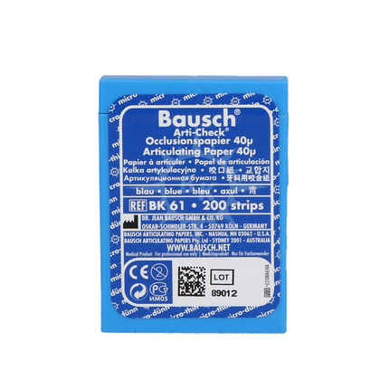 Bausch - Articulating Paper Micro-Thin Pre-Cut Strips Blue 200/pk