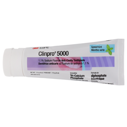 Clinpro 5000 Anti-Cavity Toothpaste, 1.1% NaF, 4 oz Tube, Spearmint, 1/Pk, 12215SM