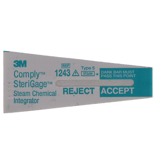 Comply SteriGage Chemical Integrators Steam, Class 5, 2" x 0.75", 500/Pk - 1243A