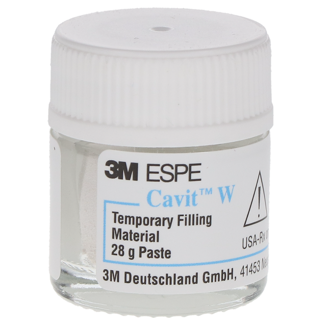 Cavit-W Temporary Filling Material, Medium Set, 28 g Jar, White, 1/Pk