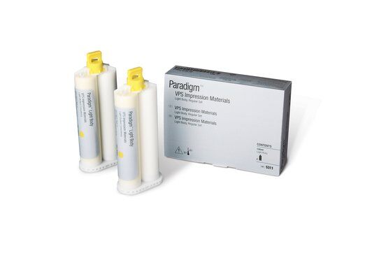 Paradigm VPS Impression Material, Cartridge Refill, Regular Body, Fast Set, 50 ml, 2/Pk
