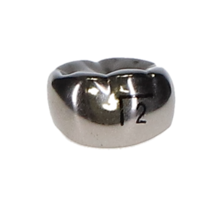 Ion Nichro Stainless Steel Molar Crowns, First Permanent Molar, # 2 Lower Left, 5/Pk, 6LL2