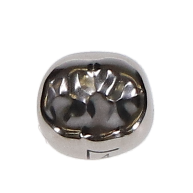 Ion Nichro Stainless Steel Molar Crowns, First Permanent Molar, # 4 Lower Left, 5/Pk, 6LL4