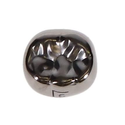Ion Nichro Stainless Steel Molar Crowns, First Permanent Molar, # 6 Lower Left, 5/Pk, 6LL6